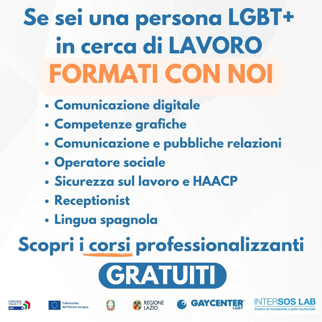Corsi professionali per LGBT+ 2023/2024