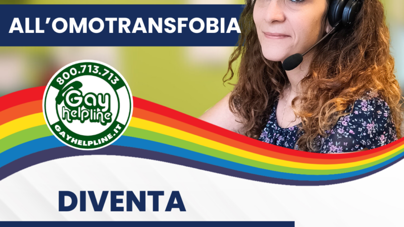 Diventa operatorə: riparte il corso Gay Help Line SOS Omofobia