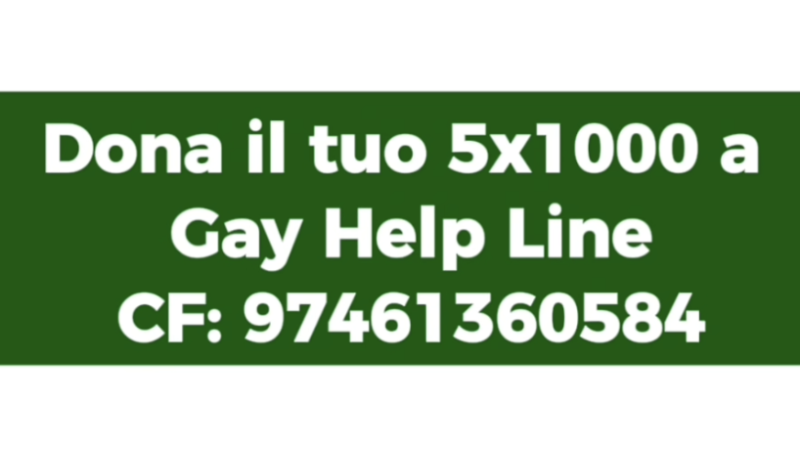 DONA IL TUO 5X1000 A GAY CENTER/GAY HELP LINE