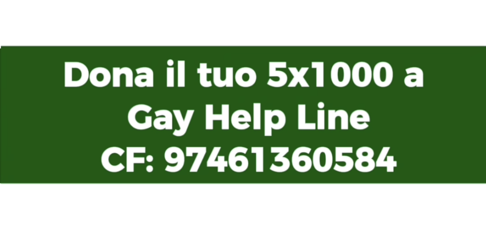 DONA IL TUO 5X1000 A GAY CENTER/GAY HELP LINE
