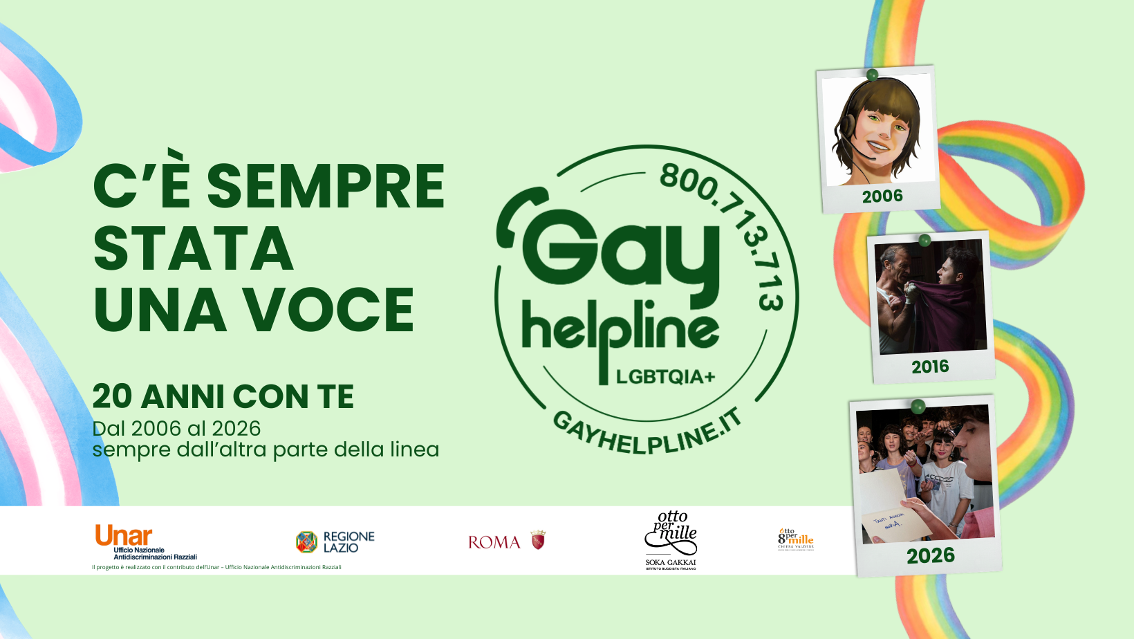 20 anni di Gay Help Line 800 713 713 in Italia: quasi 400 mila contatti e oltre 3 mila volontari